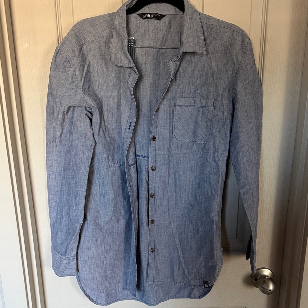 Light Blue Chambray Button Down Shirt